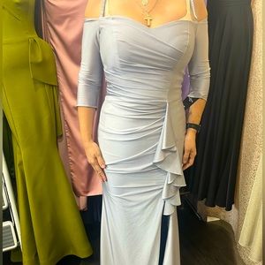 Gorgeous silver long dress, size medium